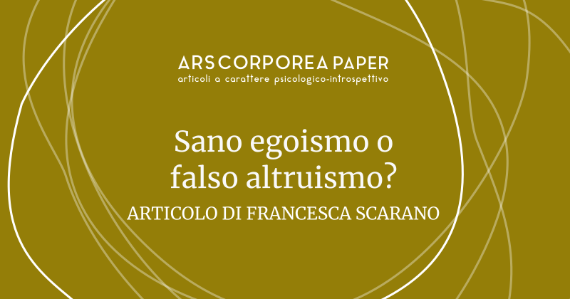 l'egoismo degli altruisti  sapevi che gli altruisti sono i più